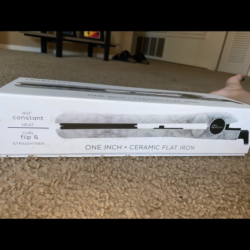 Trubeauty marble ceramic flat iron